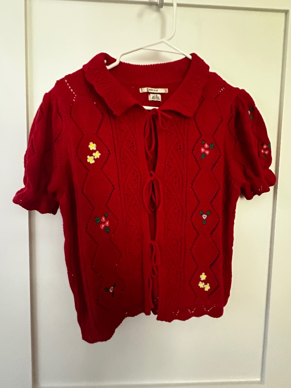 Kimchi Red Floral Sweater